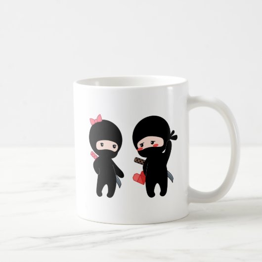 Ninja Pair, een jongen en een meisje Koffiemok (Rechts)