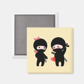 Ninja Pair, een jongen en een meisje Magneet (Voorkant / Achterkant)