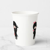 Ninja Pair, een jongen en een meisje Papieren Bekers (Rechts)