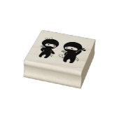 Ninja Pair, een jongen en een meisje Rubberstempel (Stempel)