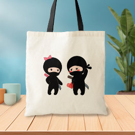 Ninja Pair, een jongen en een meisje Tote Bag