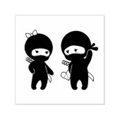 Ninja Pair, een jongen en een meisje Zelfinktende Stempel (Design)