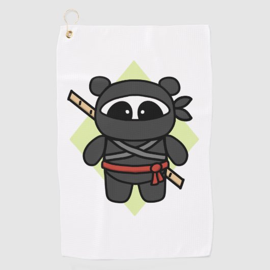 Ninja Panda door Amanda Roos Golfhanddoek (Voorkant)