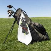 Ninja Panda door Amanda Roos Golfhanddoek (Groen)