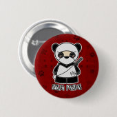 Ninja Panda! In rode Button (Voorkant /achterkant)