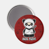 Ninja Panda! In rode magneet (Voorkant / Achterkant)