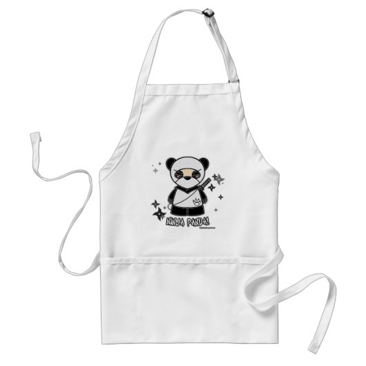 Ninja Panda! Met Shurikens Apron Standaard Schort (Voorkant)