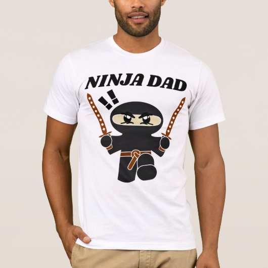 NINJA PAPA grappige T-shirts (Voorkant)
