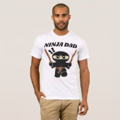 NINJA PAPA grappige T-shirts (Voorkant volledig)