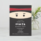 Ninja Party Invitation Kaart (Staand voorkant)