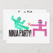 Ninja Party Kaart (Voorkant / Achterkant)