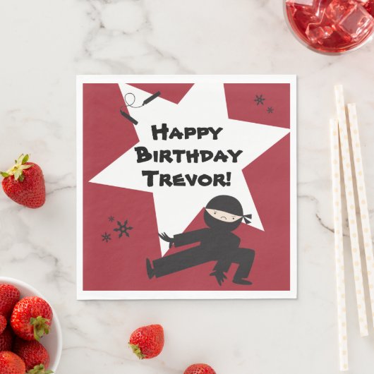 Ninja Party servetten - Kies je eigen kleur! (Insitu)