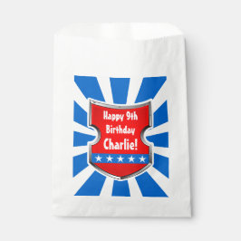 Ninja Patriotic Warrior Boys Birthday Party Bedankzakje