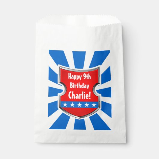 Ninja Patriotic Warrior Boys Birthday Party Bedankzakje (Voorkant)