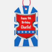 Ninja Patriotic Warrior Boys Birthday Party Cadeaulabel (Voorkant)