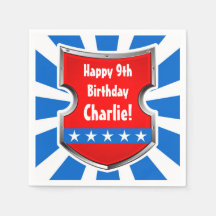 Ninja Patriotic Warrior Boys Birthday Party