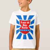 Ninja Patriotic Warrior Boys Birthday Party T-shirt (Voorkant)