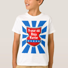 Ninja Patriotic Warrior Boys Birthday Party T-shirt