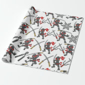 Ninja Pattern Cadeaupapier (Uitgerold)