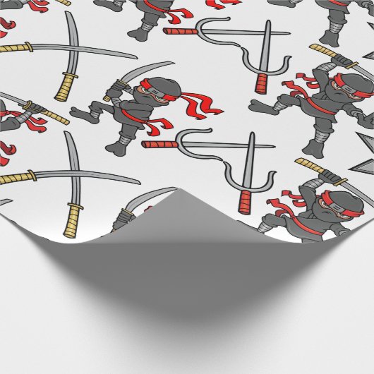 Ninja Pattern Cadeaupapier (Hoek)