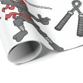  Ninja Pattern Cadeaupapier (Rol Hoek)