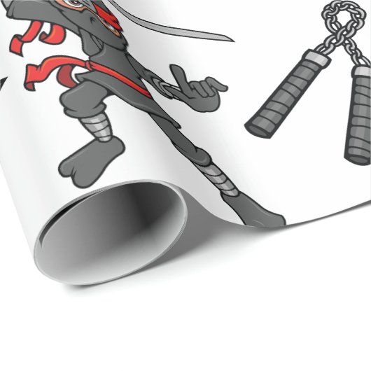  Ninja Pattern Cadeaupapier (Rol Hoek)