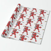  Ninja Pattern Cadeaupapier (Uitgerold)