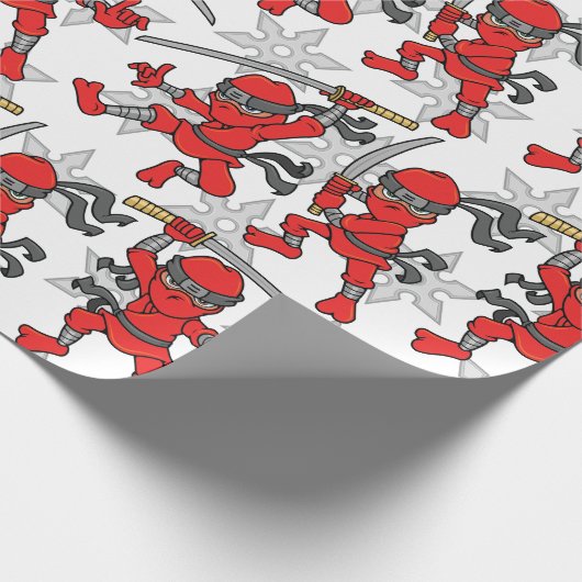 Ninja Pattern Cadeaupapier (Hoek)
