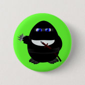 Ninja Penguin Ronde Button 5,7 Cm (Voorkant)