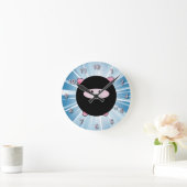 Ninja Pig op Blue Ronde Klok (Huis)