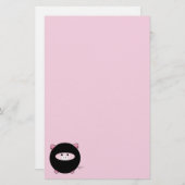 Ninja Pig op roze Briefpapier (Voorkant / Achterkant)