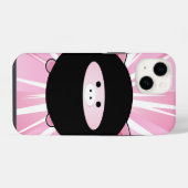 Ninja Pig op roze iPhone Hoesje (Achterkant horizontaal)