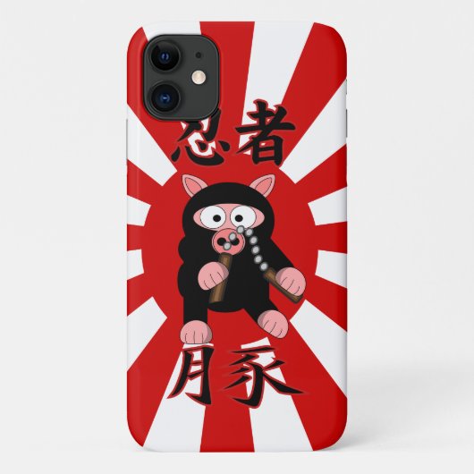 Ninja Pig Red starburst Case-Mate iPhone Case (Achterkant)