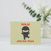 ninja-piloot briefkaart (Staand voorkant)