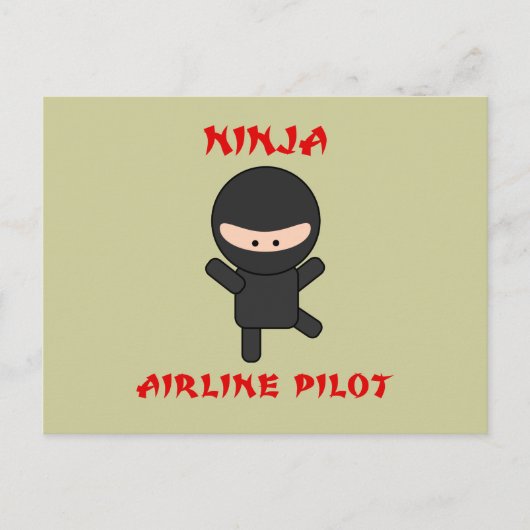 ninja-piloot briefkaart (Voorkant)
