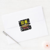 Ninja Pizza Delivery T-Shirt Vierkante Sticker (Envelop)