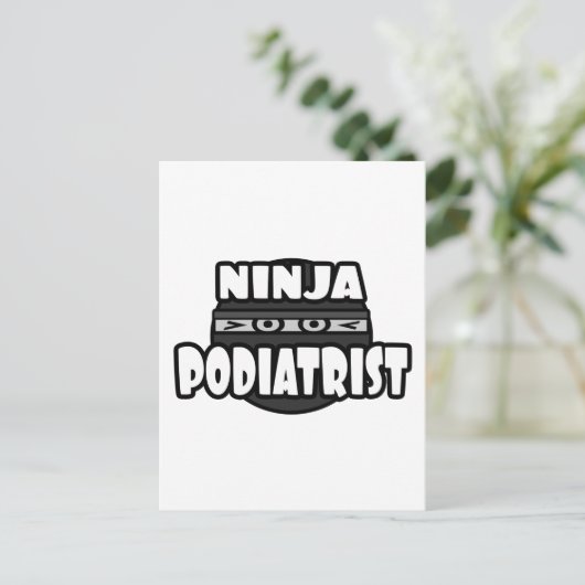 Ninja Podiater Briefkaart (Staand voorkant)