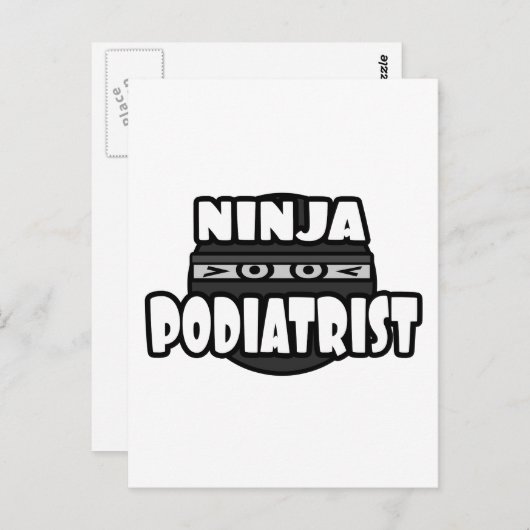 Ninja Podiater Briefkaart (Voorkant / Achterkant)
