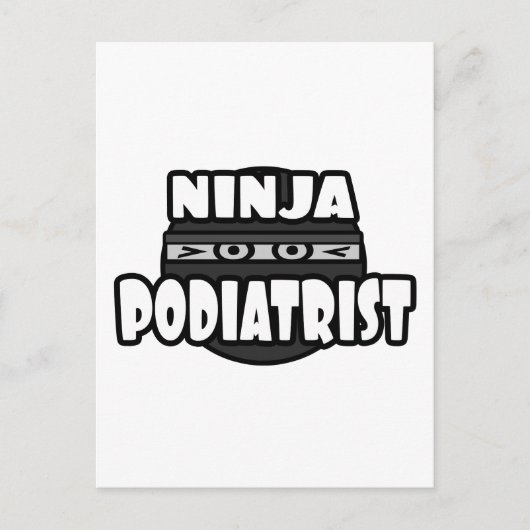Ninja Podiater Briefkaart (Voorkant)