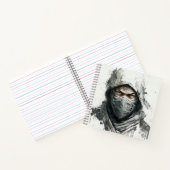 Ninja Portret Warrior Schilderen Historisch Avontu Notitieboek (Binnen)