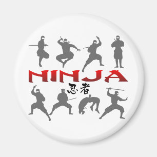 Ninja Pose Silhouette Magneet