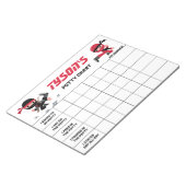 Ninja Potty Chart Gepersonaliseerde naam en taken Notitieblok (Schuin)