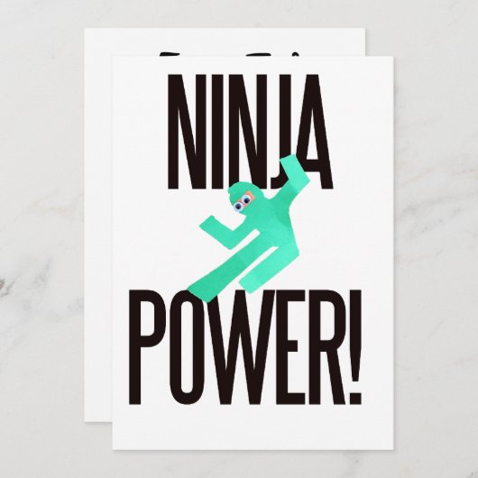 Ninja Power Kaart (Voorkant / Achterkant)