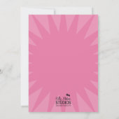 Ninja Power Pink Uitnodiging (Achterkant)