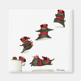 Ninja Pug Snack Attack! Magneet