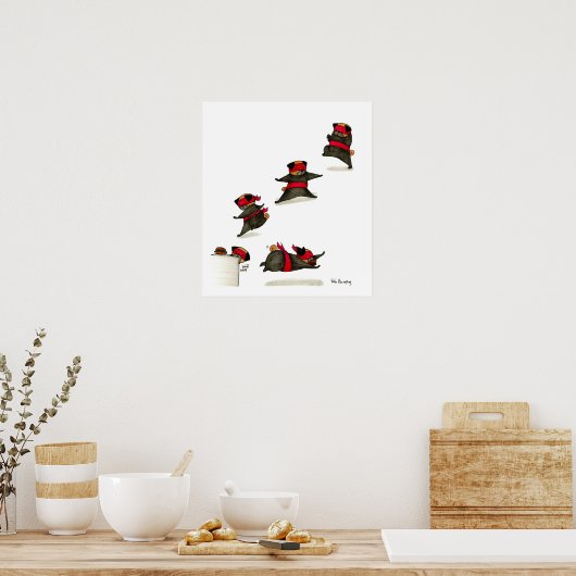 Ninja Pug Snack Attack! Poster (Keuken)