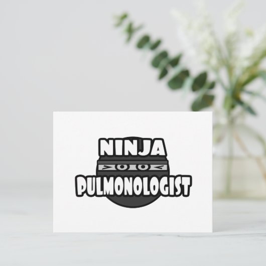 Ninja Pulmonoloog Briefkaart (Staand voorkant)