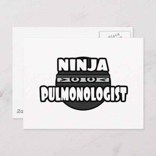 Ninja Pulmonoloog Briefkaart (Voorkant / Achterkant)