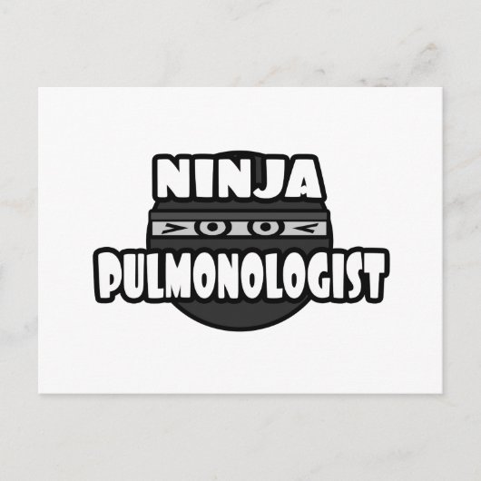 Ninja Pulmonoloog Briefkaart (Voorkant)