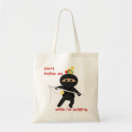 Ninja Quilter met naaigarens en speldenband Tote Bag